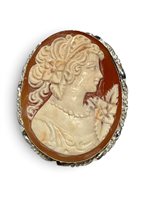 Spilla Mandile 1922 Donna Cammei  in Argento Conchiglia 2MSPCM40.1.26
